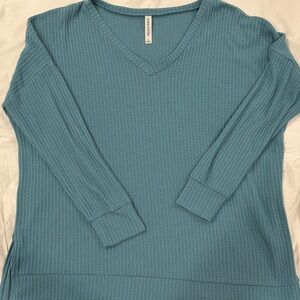 Zenana Outfitters Textured V-Neck Top